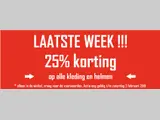 LAATSTE WEEK 25% korting op alle kleding en helmen bij Kalsbeek Motoren, Zwolle