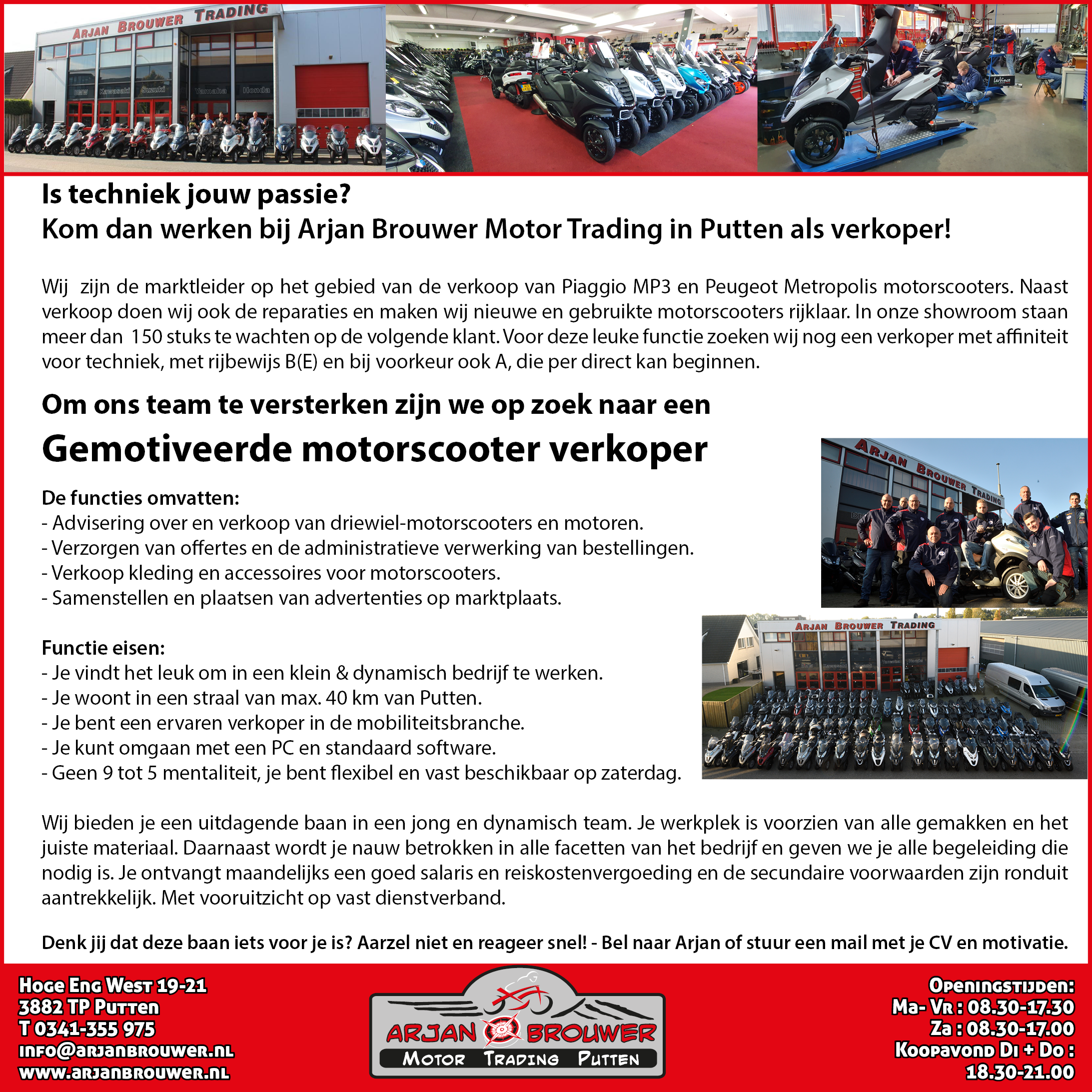 Motoscooter Verkoper gezocht