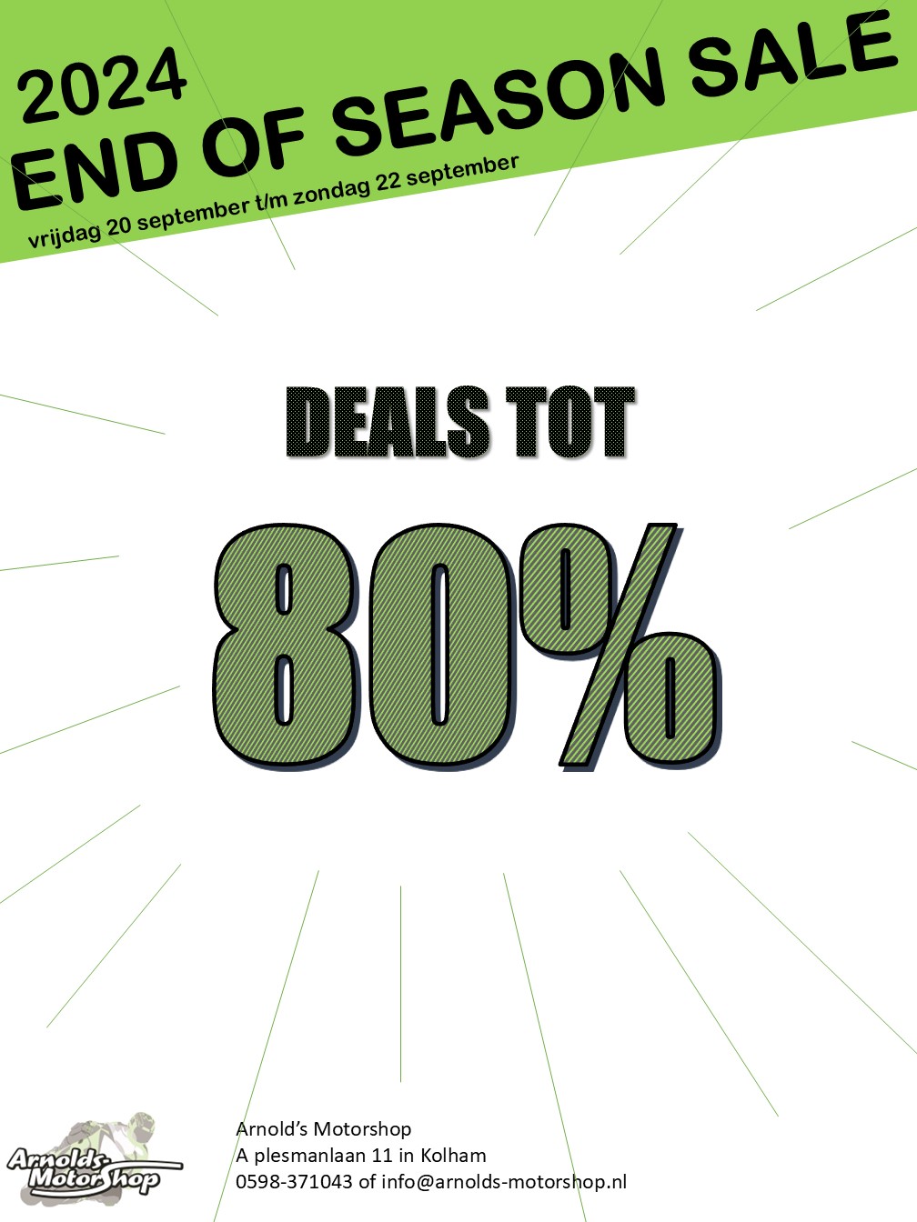 End of Season Sale 2024: Arnolds Motorshop Kolham