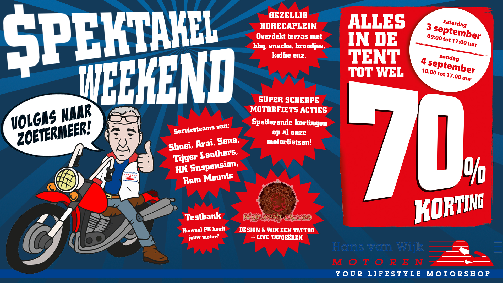  3 + 4 sept Spektakel weekend 2016 Hans van Wijk Motoren