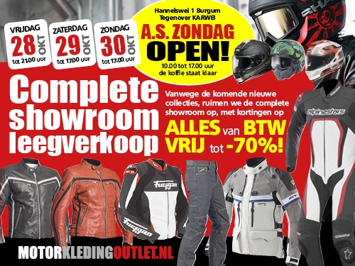 LEEGVERKOOP MOTORKLEDING