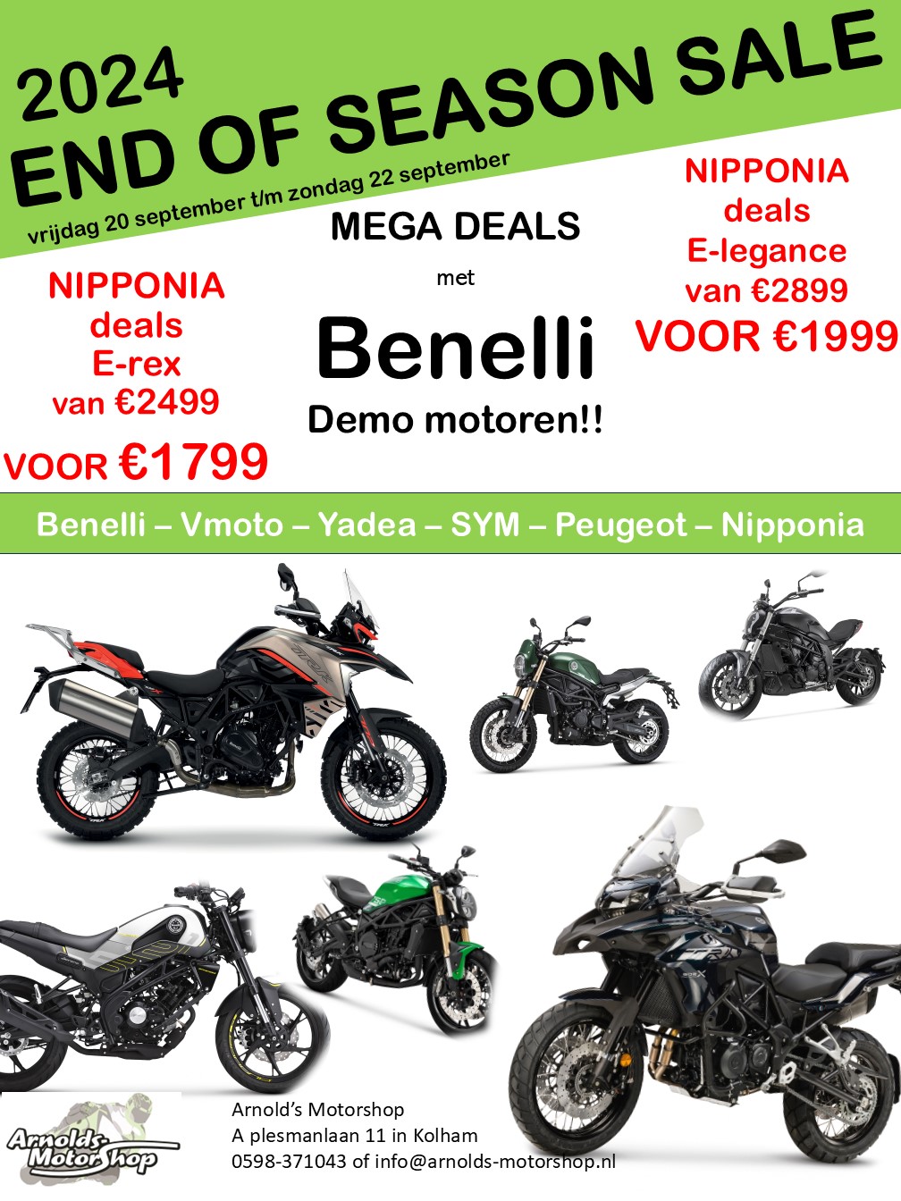 End of Season Sale 2024: Arnolds Motorshop Kolham