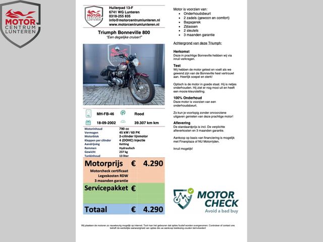 triumph - bonneville