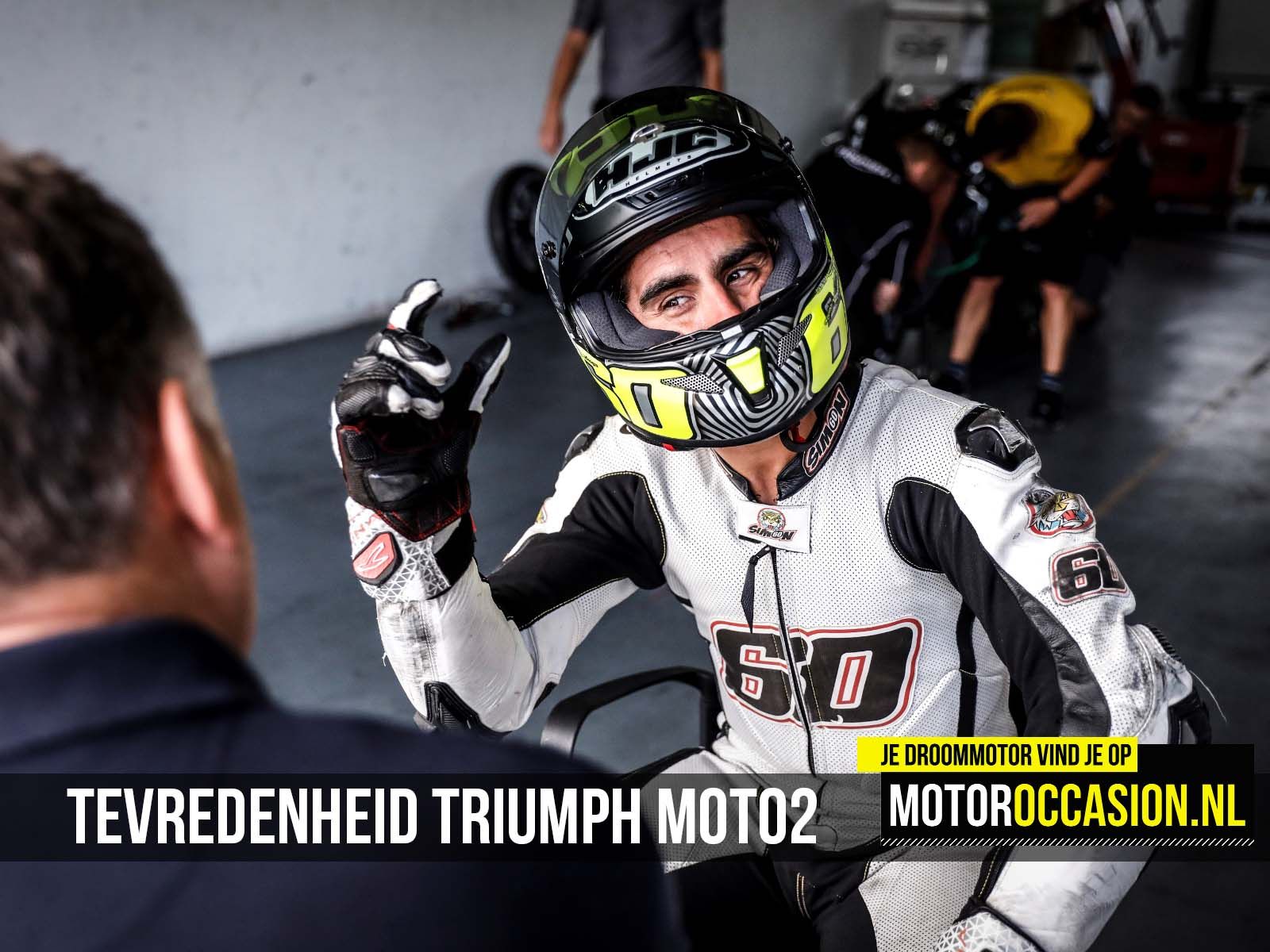 Tevredenheid over het motorblok van de Triumph MOTO2