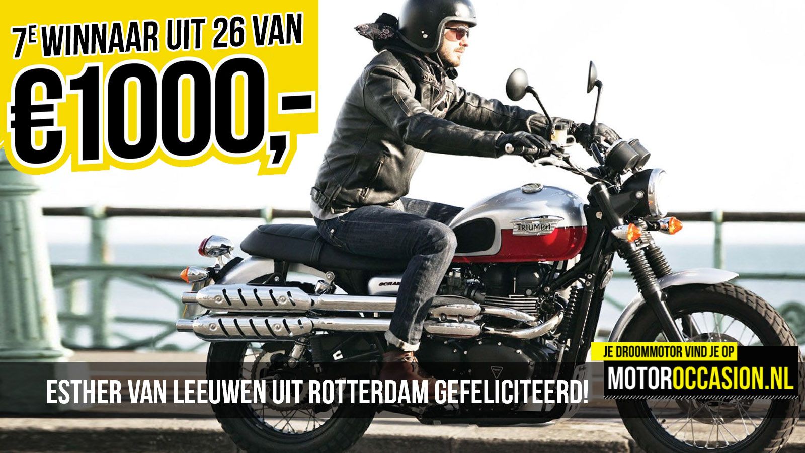 De 7e prijswinnaar van &euro;1000,- is Esther van Leeuwen uit Rotterdam!