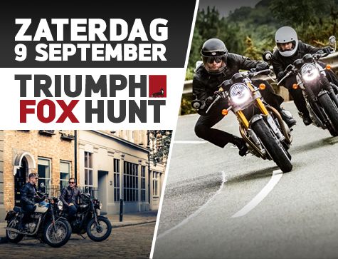 Win een reis naar de Triumph fabriek, doe mee met de Triumph Fox Hunt!&nbsp;