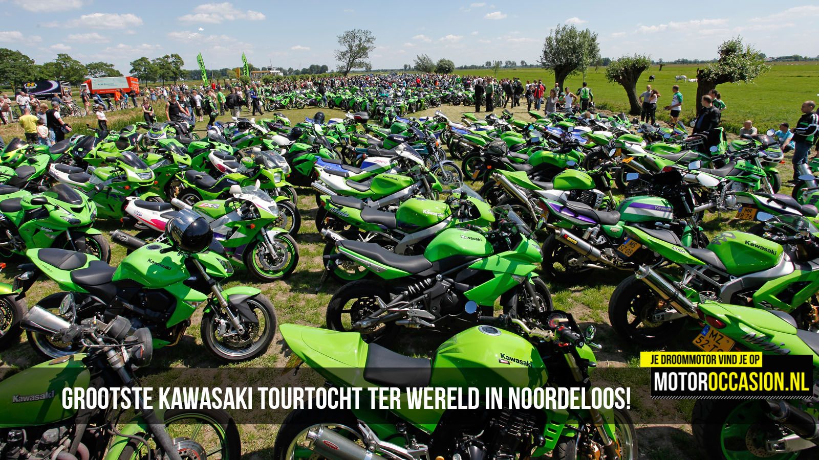 Grootste Kawasaki Tourtocht ter wereld in Noordeloos