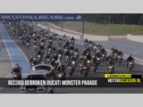 Record gebroken voor de grootste Ducati Monster Parade