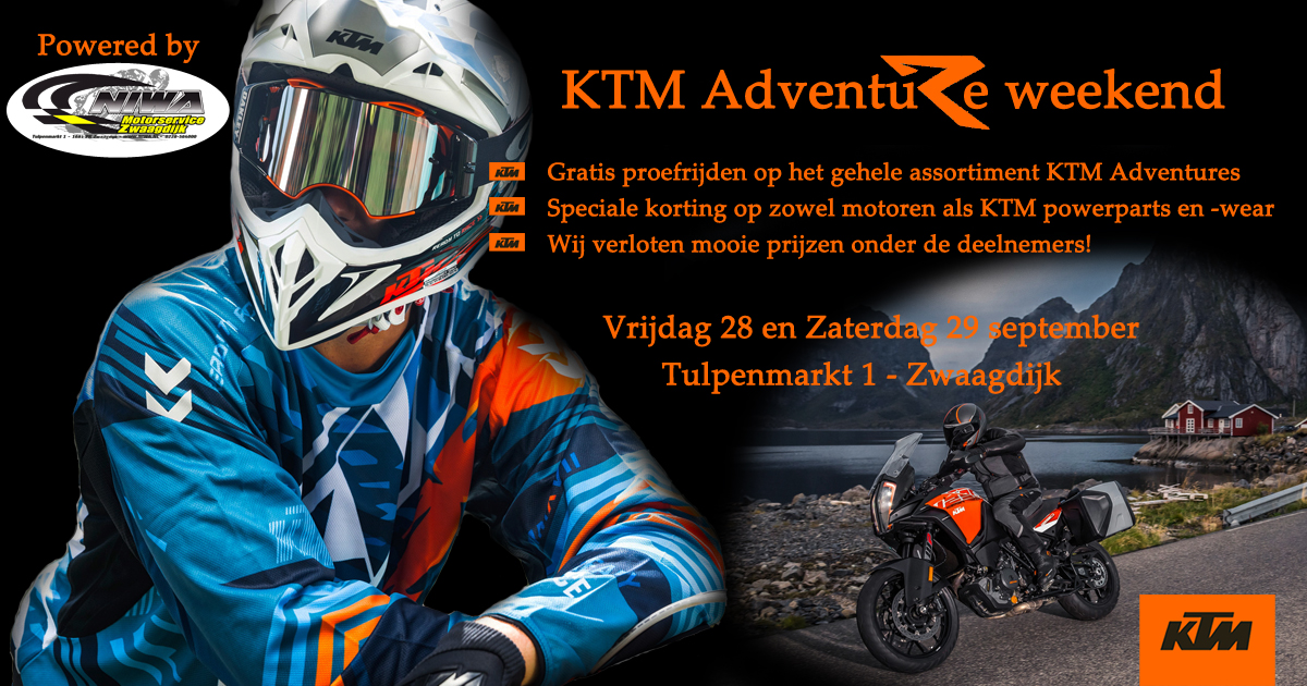 28+29: KTM Adventureweekend bij NIWA Motorservice